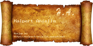 Halpert Aniella névjegykártya